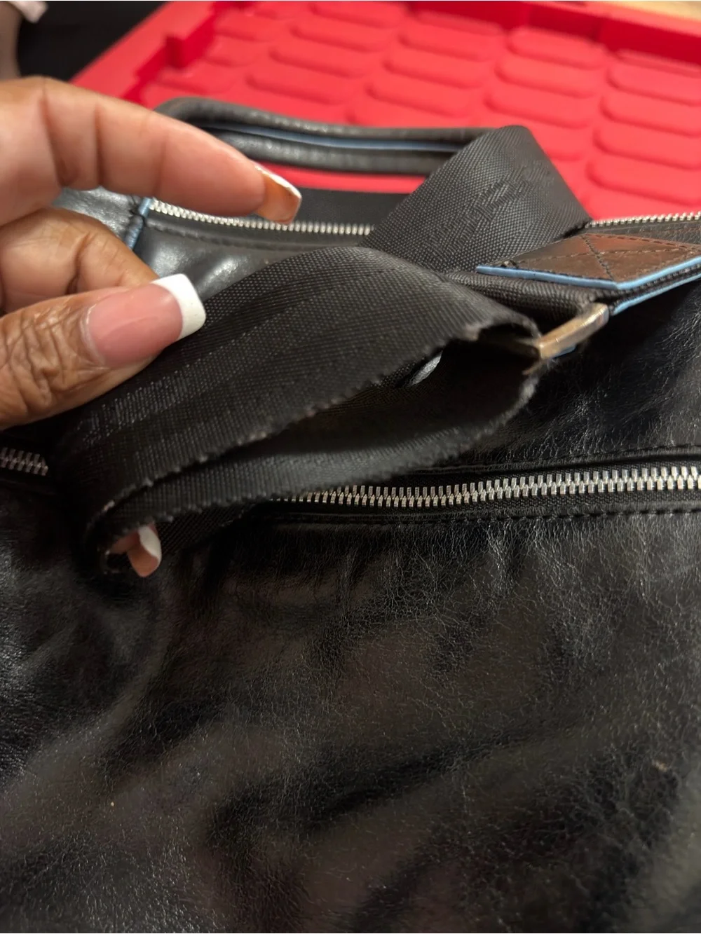 Leather Black womens shoulder bag